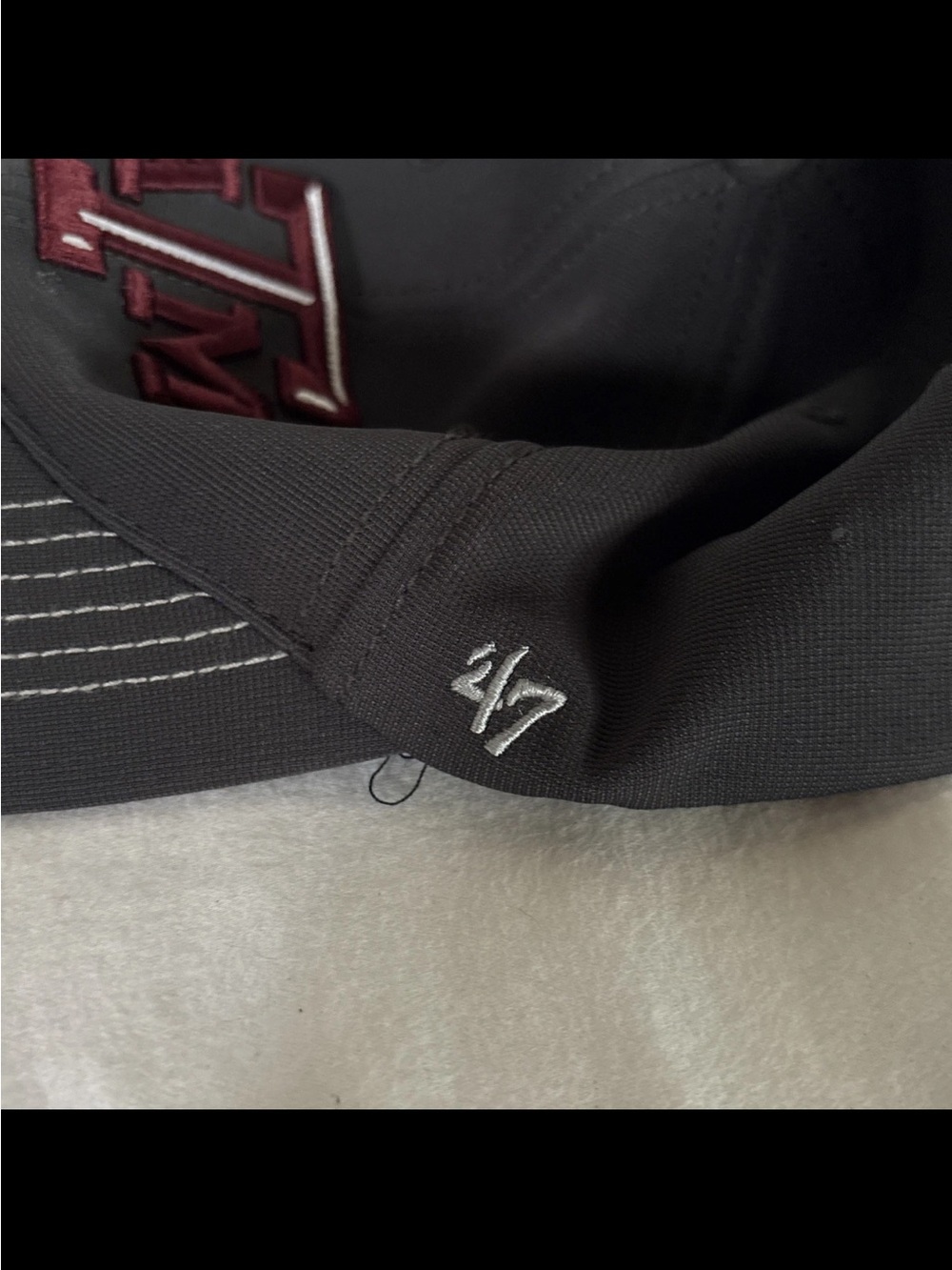 47 Black Texas A&M Embroidered Logo Baseball Cap - Picture 4 of 4
